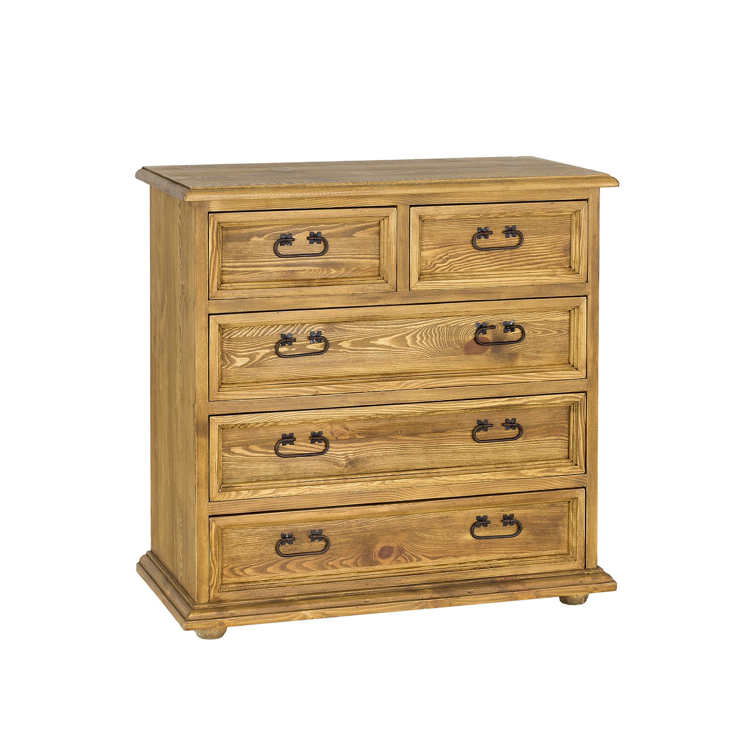 Pine chest of drawers RUSTIKAL KD702, white pine patina - Image 6