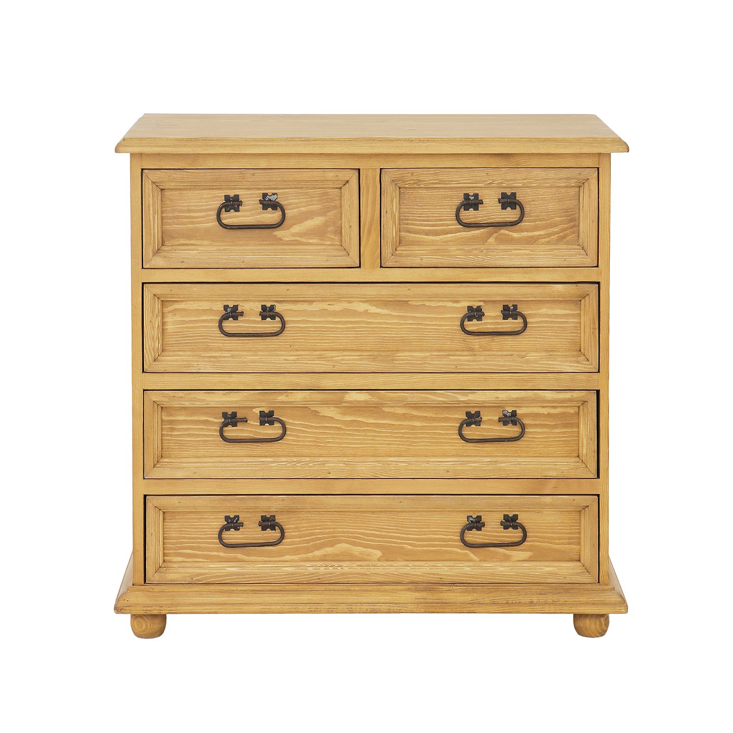 Pine chest of drawers RUSTIKAL KD702, white pine patina - Image 2