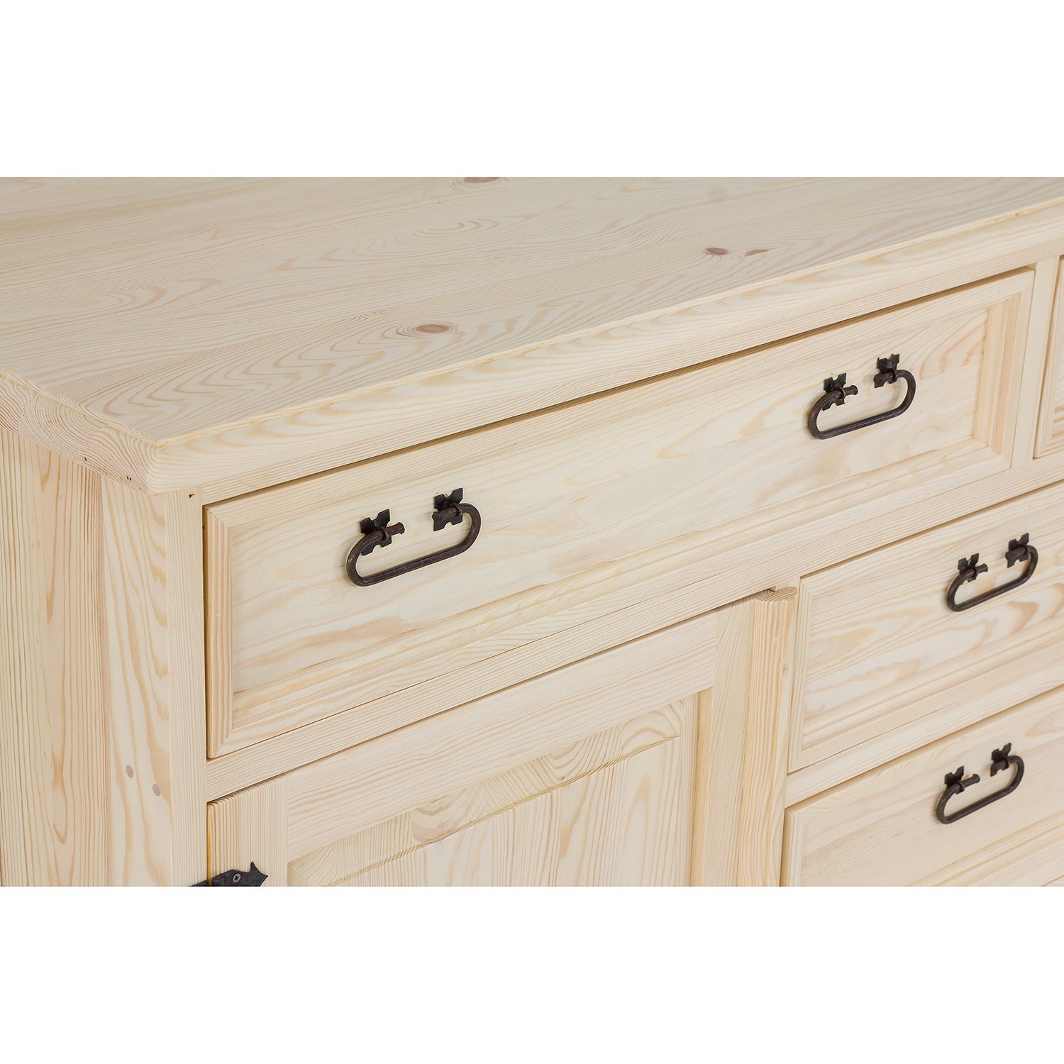 Pine chest of drawers RUSTIKAL KD707, pine, light wax - Image 9