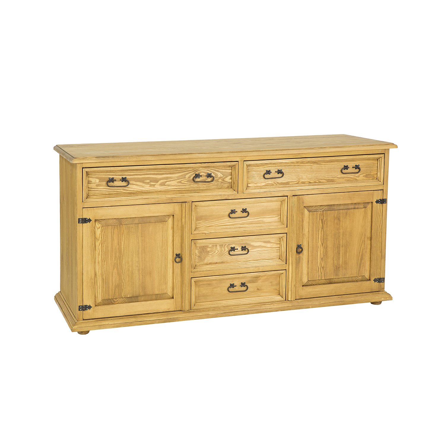 Pine chest of drawers RUSTIKAL KD707, pine, light wax - Image 3