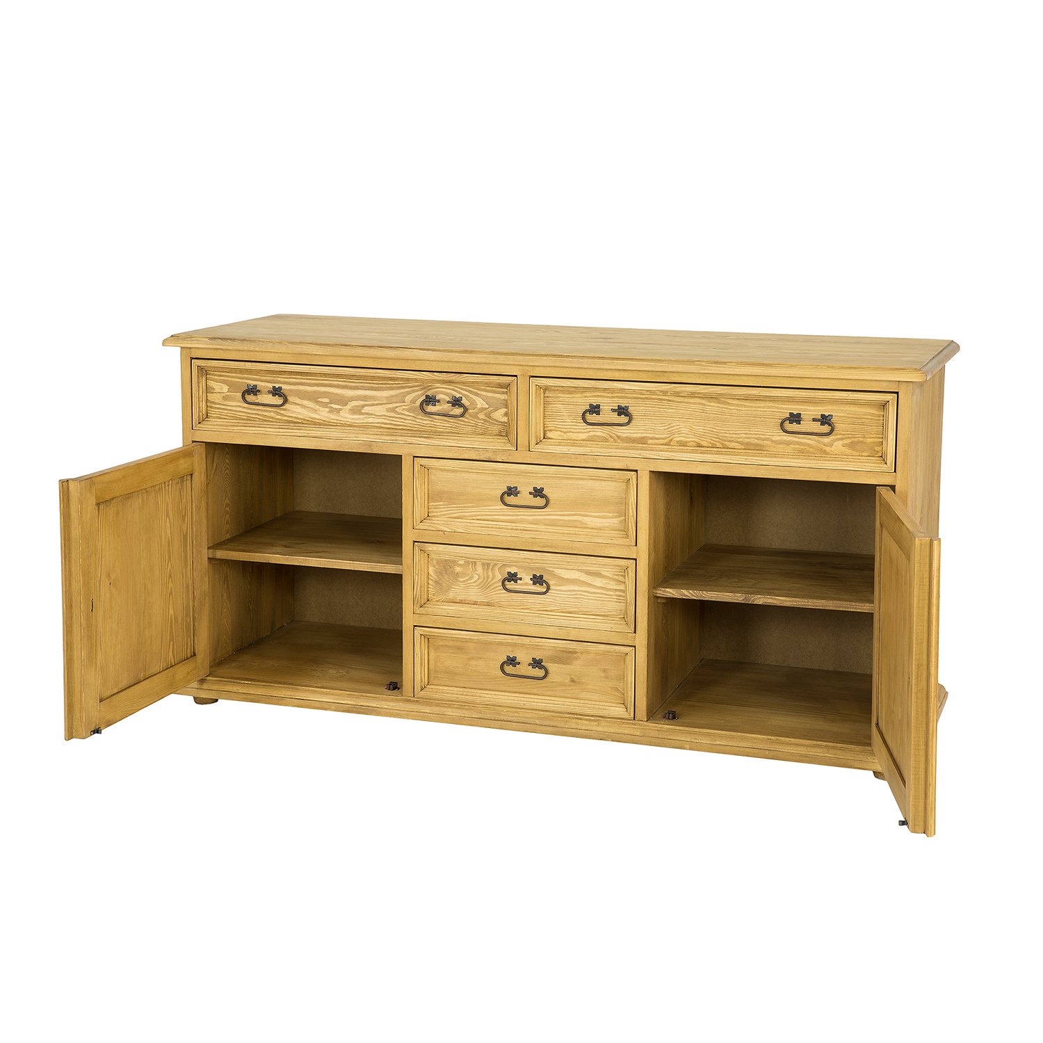 Pine chest of drawers RUSTIKAL KD707, pine, light wax - Image 4