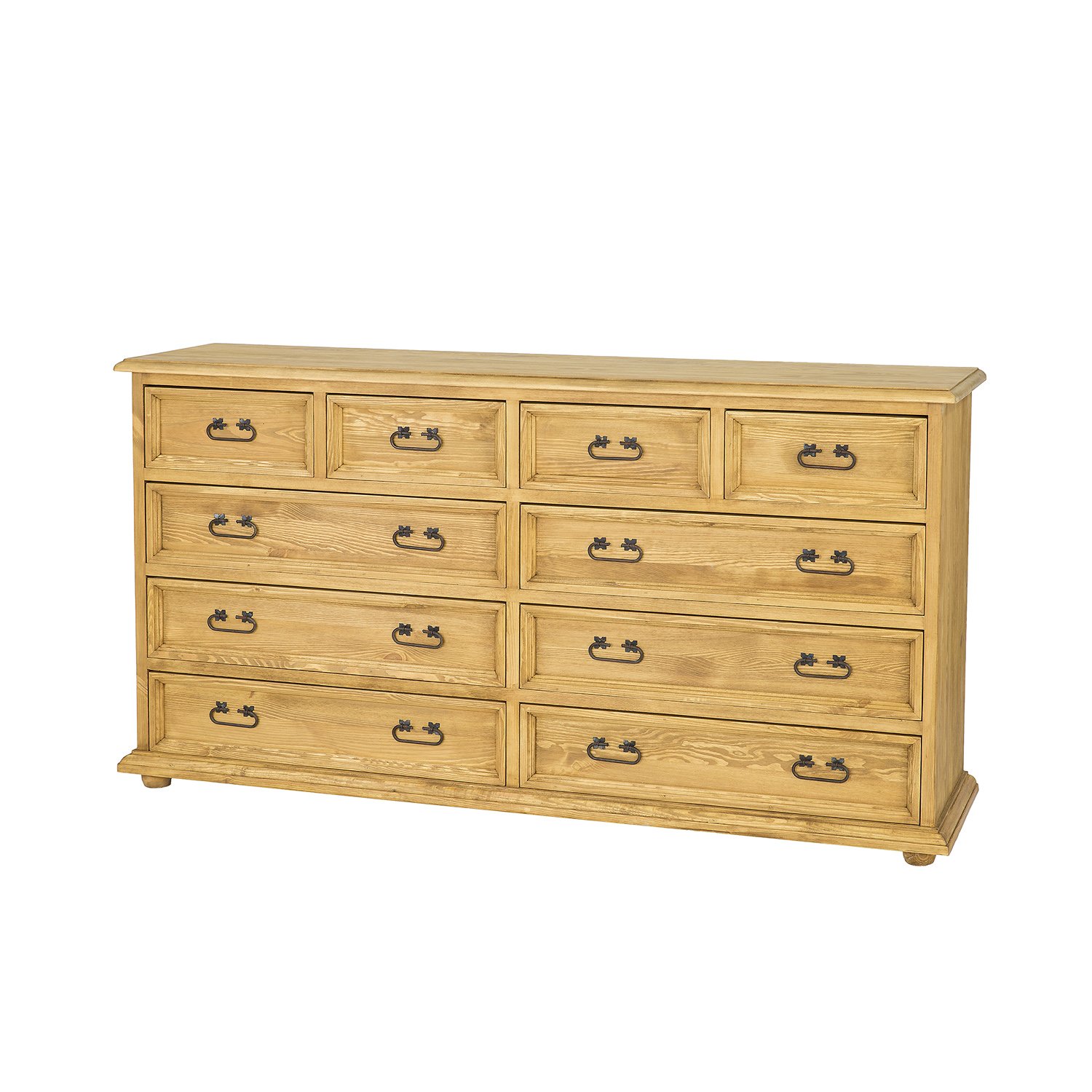 Pine chest of drawers RUSTIKAL KD808 pine, dark wax