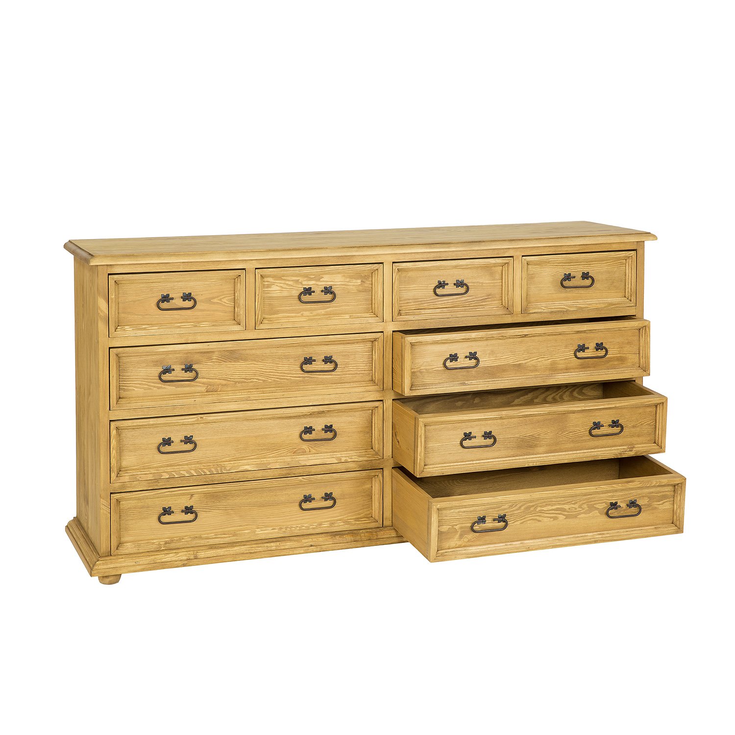 Pine chest of drawers RUSTIKAL KD808 antique pine white - Image 4