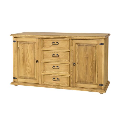 Pine chest of drawers RUSTIKAL KD809, bleached wax, pine