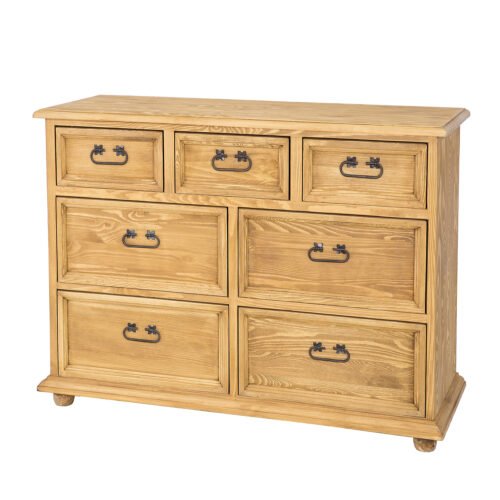 Pine chest of drawers RUSTIKAL KD810 antique pine white