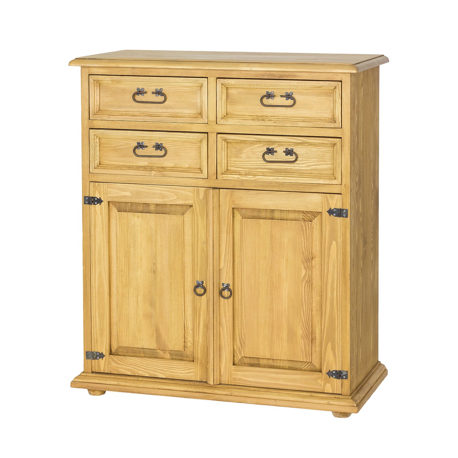 Pine chest of drawers RUSTIKAL KD812, white pine patina