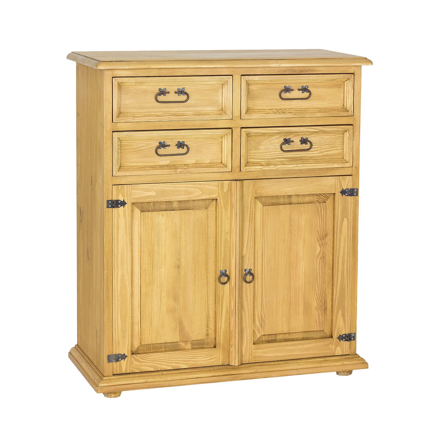 Pine chest of drawers RUSTIKAL KD812, white pine patina - Image 3