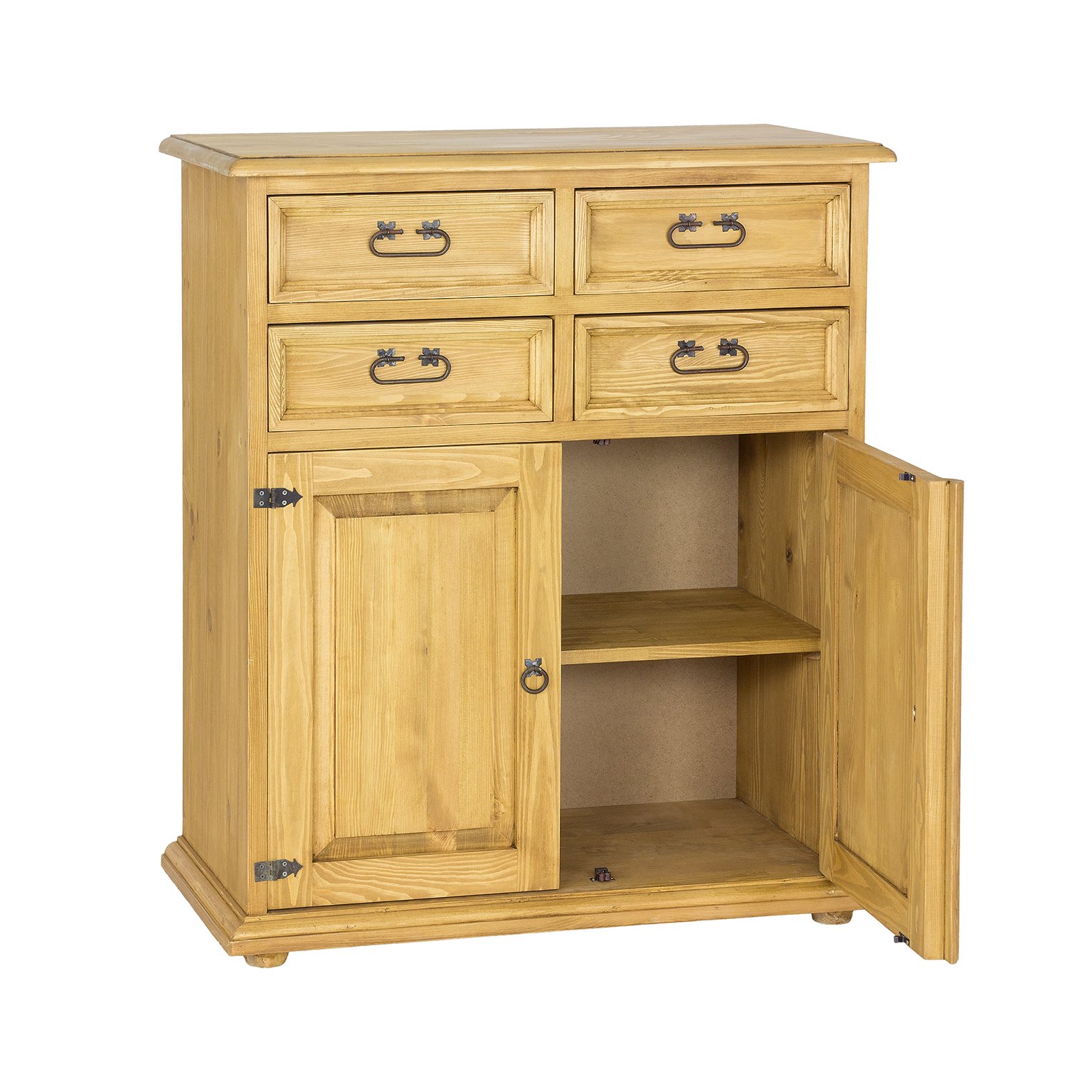 Pine chest of drawers RUSTIKAL KD812, white pine patina - Image 4