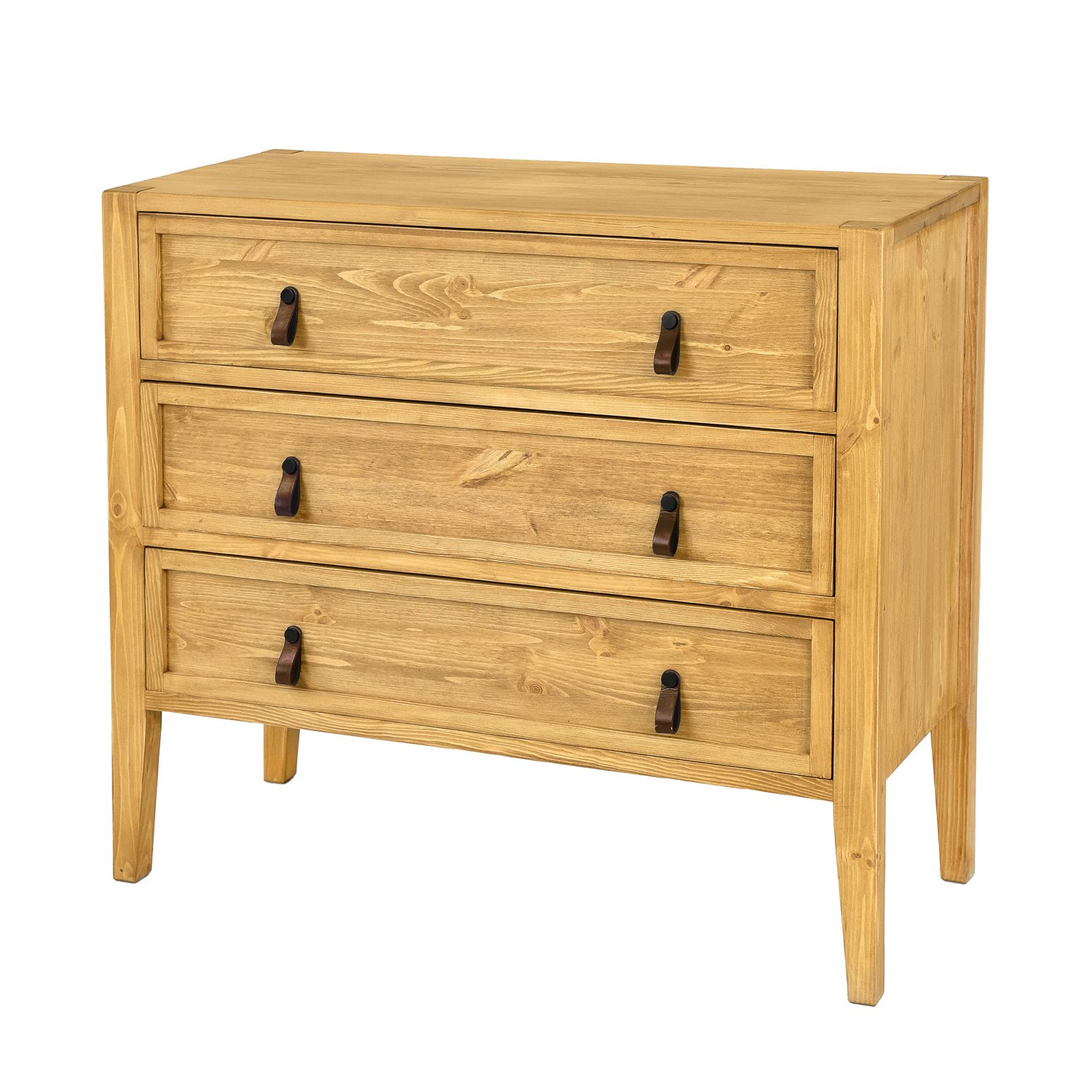 Pine chest of drawers RUSTIKAL KD713, pine bleached wax