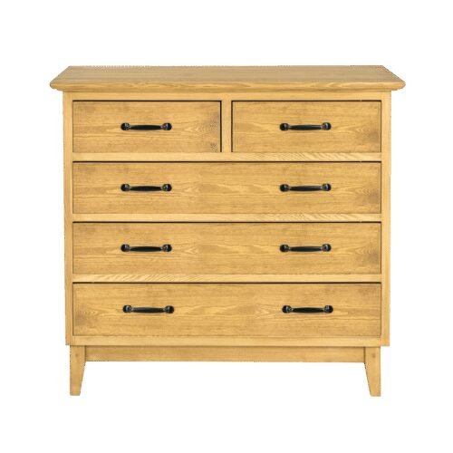 Pine chest of drawers RUSTIKAL KD715, pine, light wax