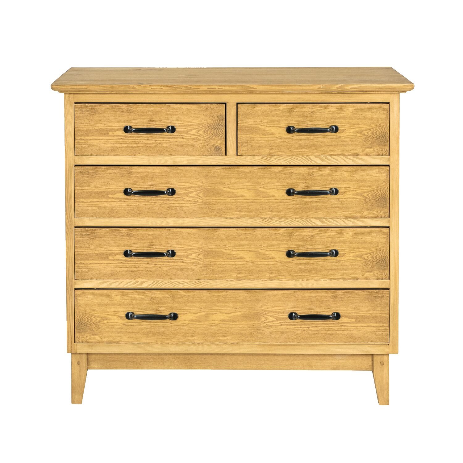 Pine chest of drawers RUSTIKAL KD715 pine, clear wax