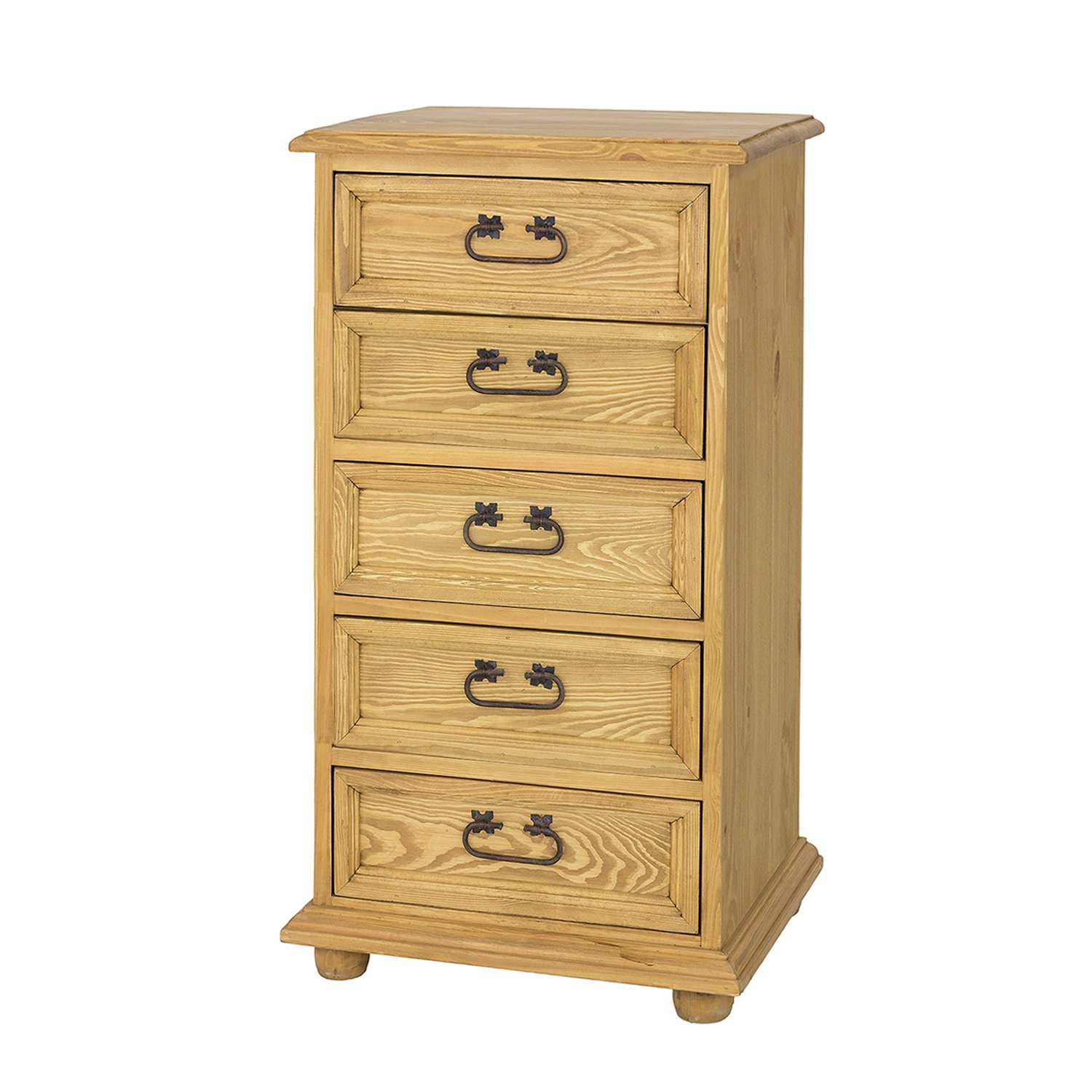 Pine chest of drawers RUSTIKAL KD717 pine brown wax
