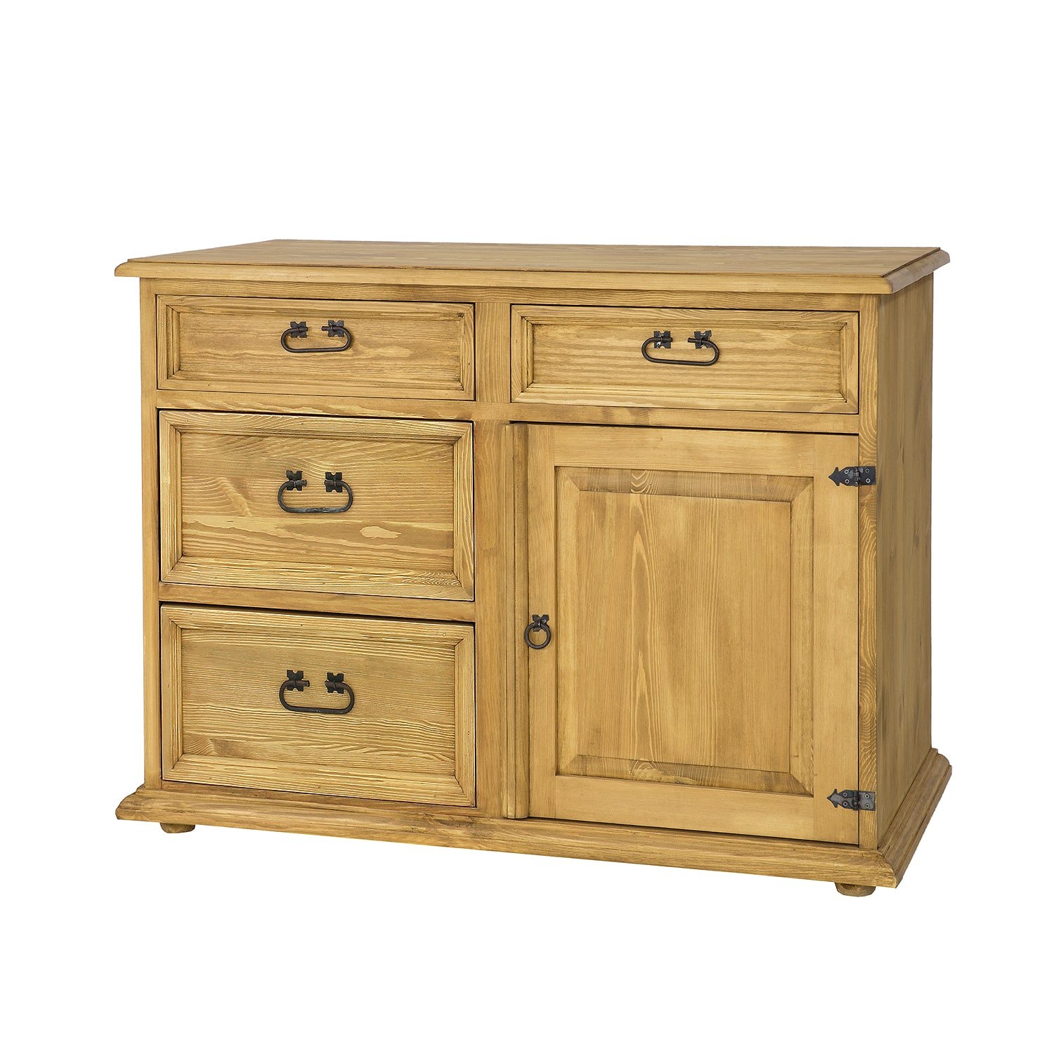 Pine chest of drawers RUSTIKAL KD718, pine, light wax