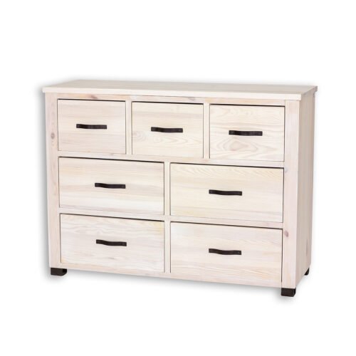 Pine chest of drawers RUSTIKAL KD721, pine, light wax