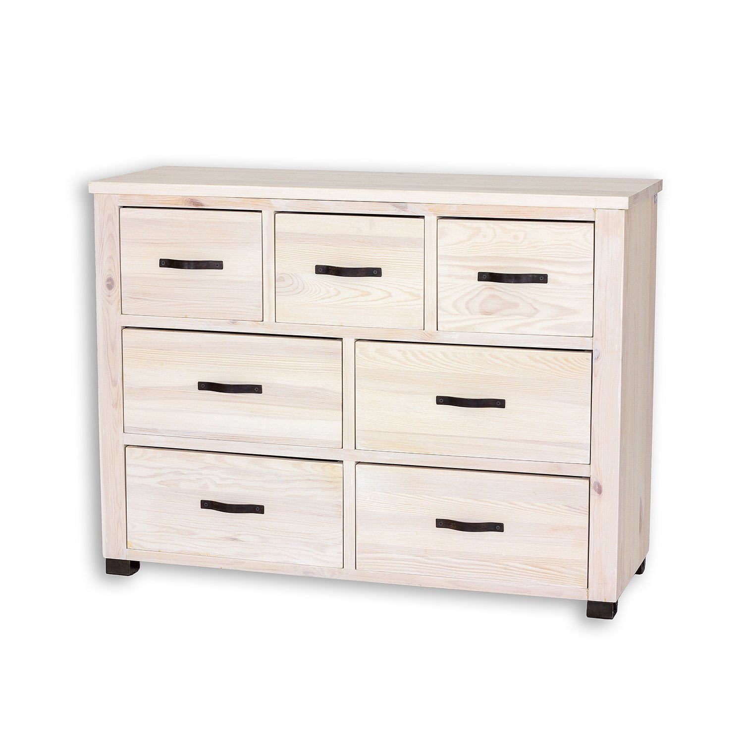 Pine chest of drawers RUSTIKAL KD721 pine brown wax imitation