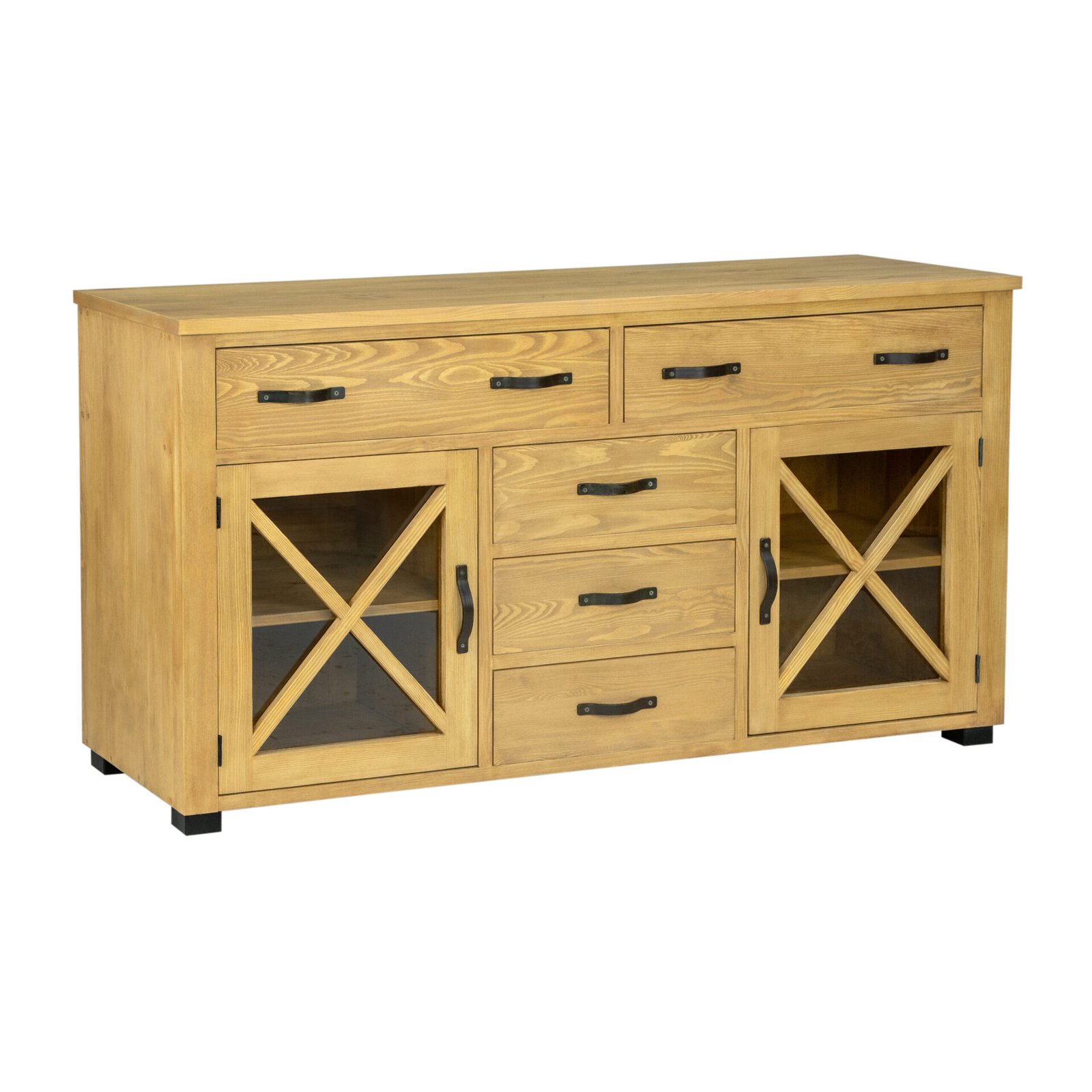 Pine chest of drawers RUSTIKAL KD722, light pine wax - Image 3