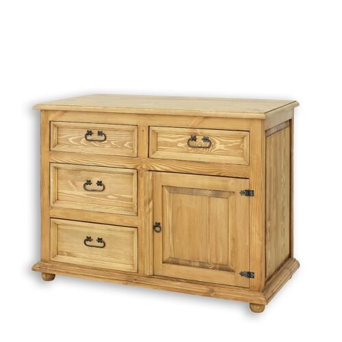 Pine chest of drawers RUSTIKAL KD818 antique pine white