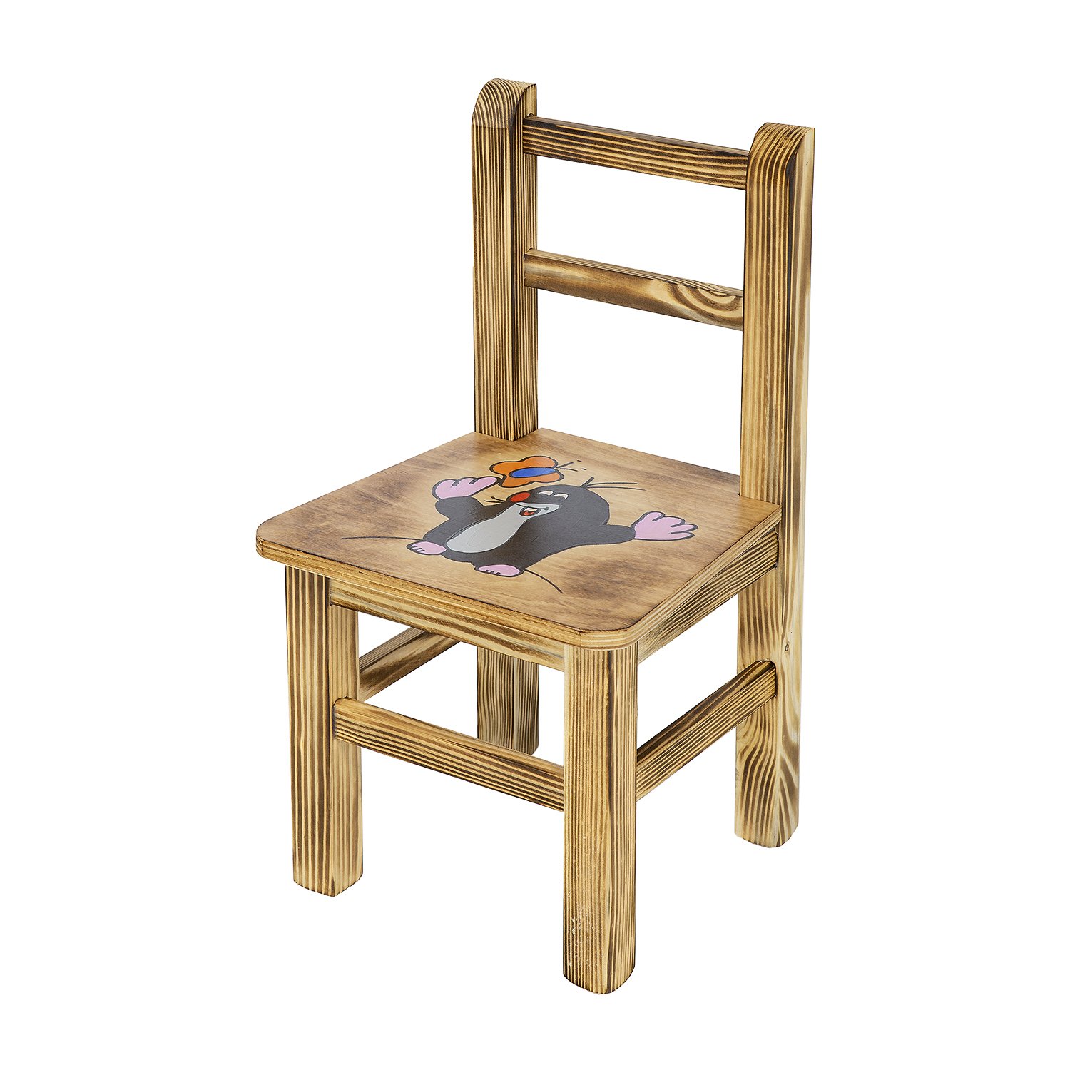 Wooden children's chair AD230 - Krecik natural pine