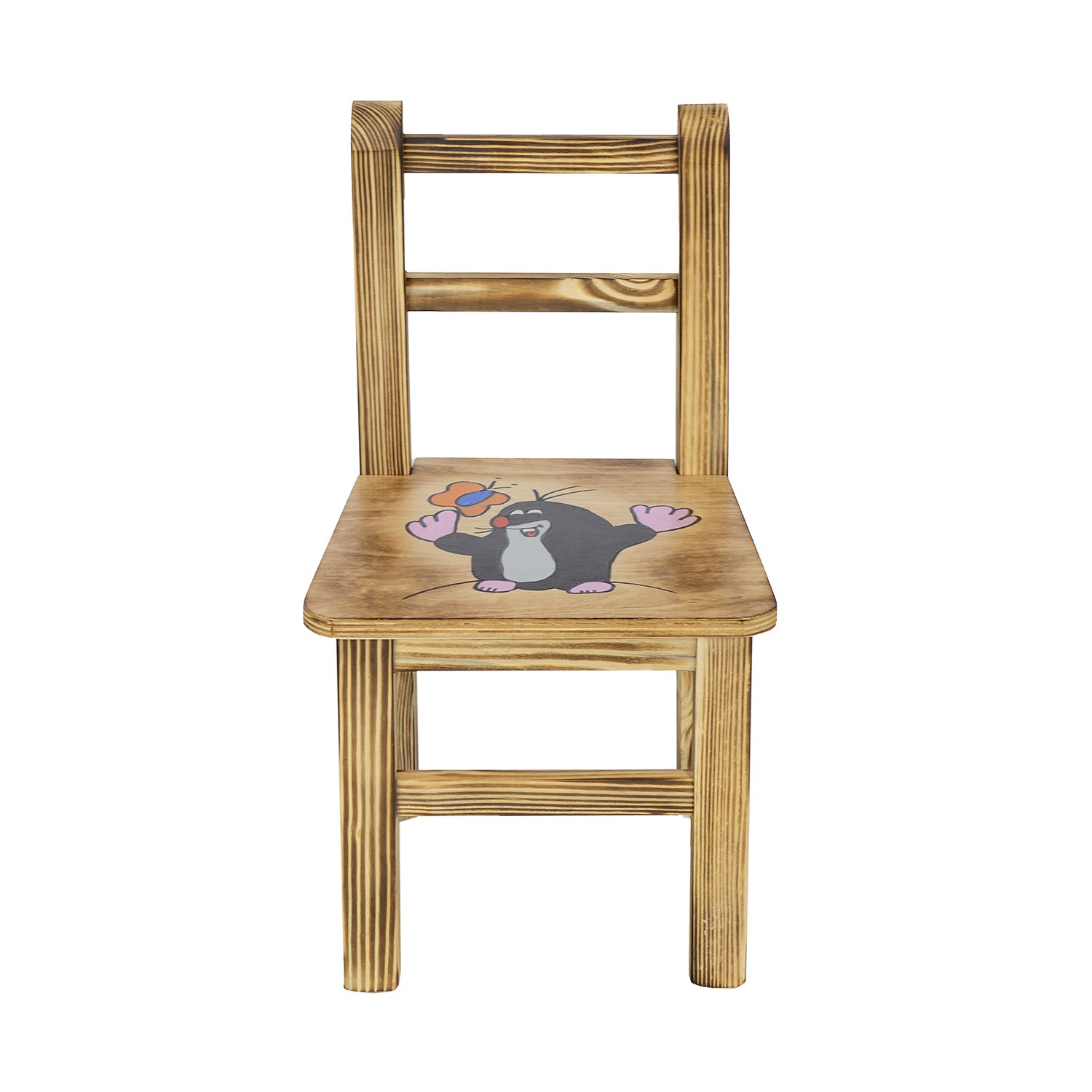 Wooden children's chair AD230 - Krecik natural pine - Image 2