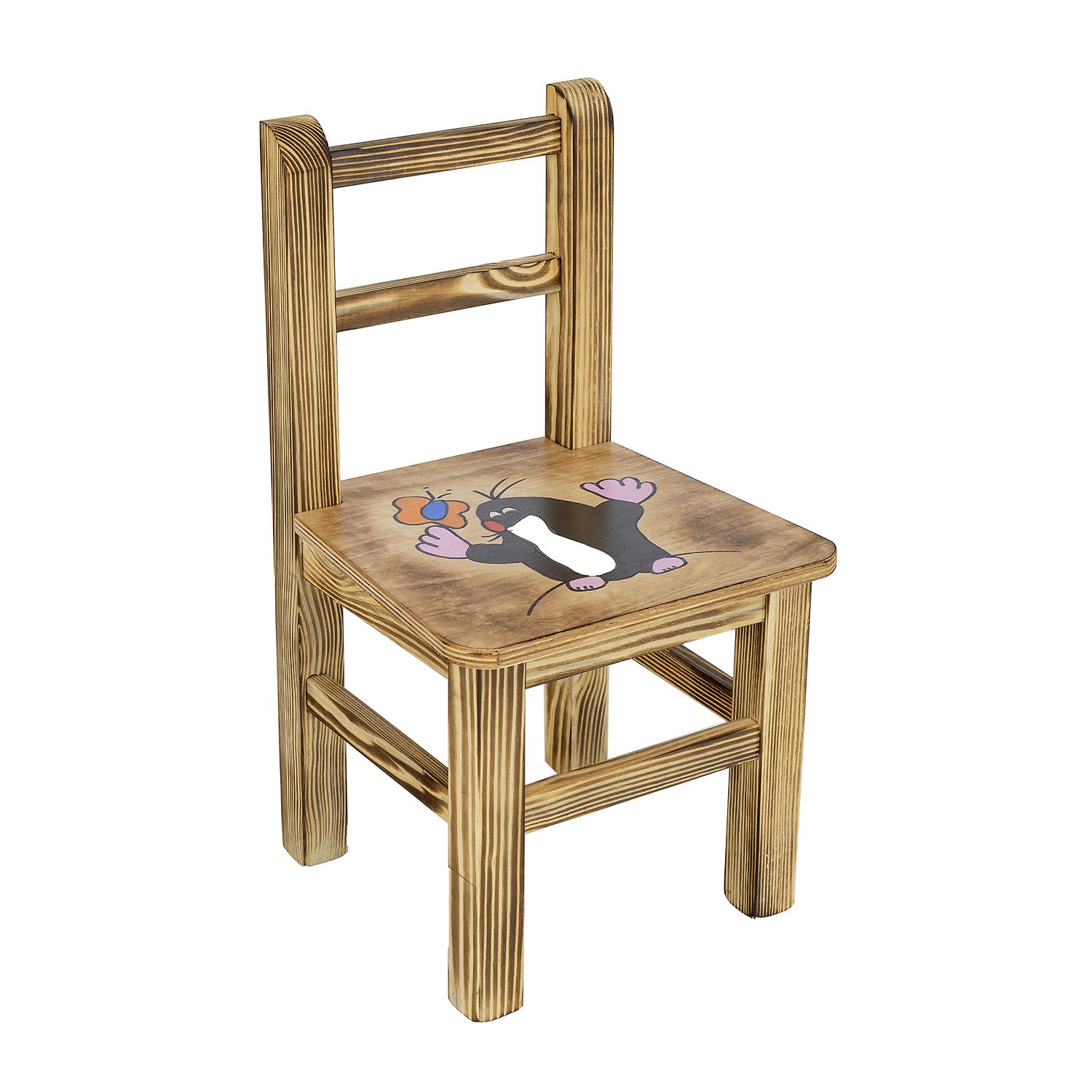 Wooden children's chair AD230 - Krecik natural pine - Image 3