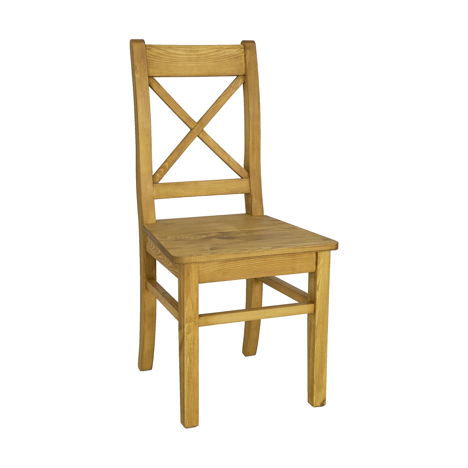 Pine chair KT702, pine white wax