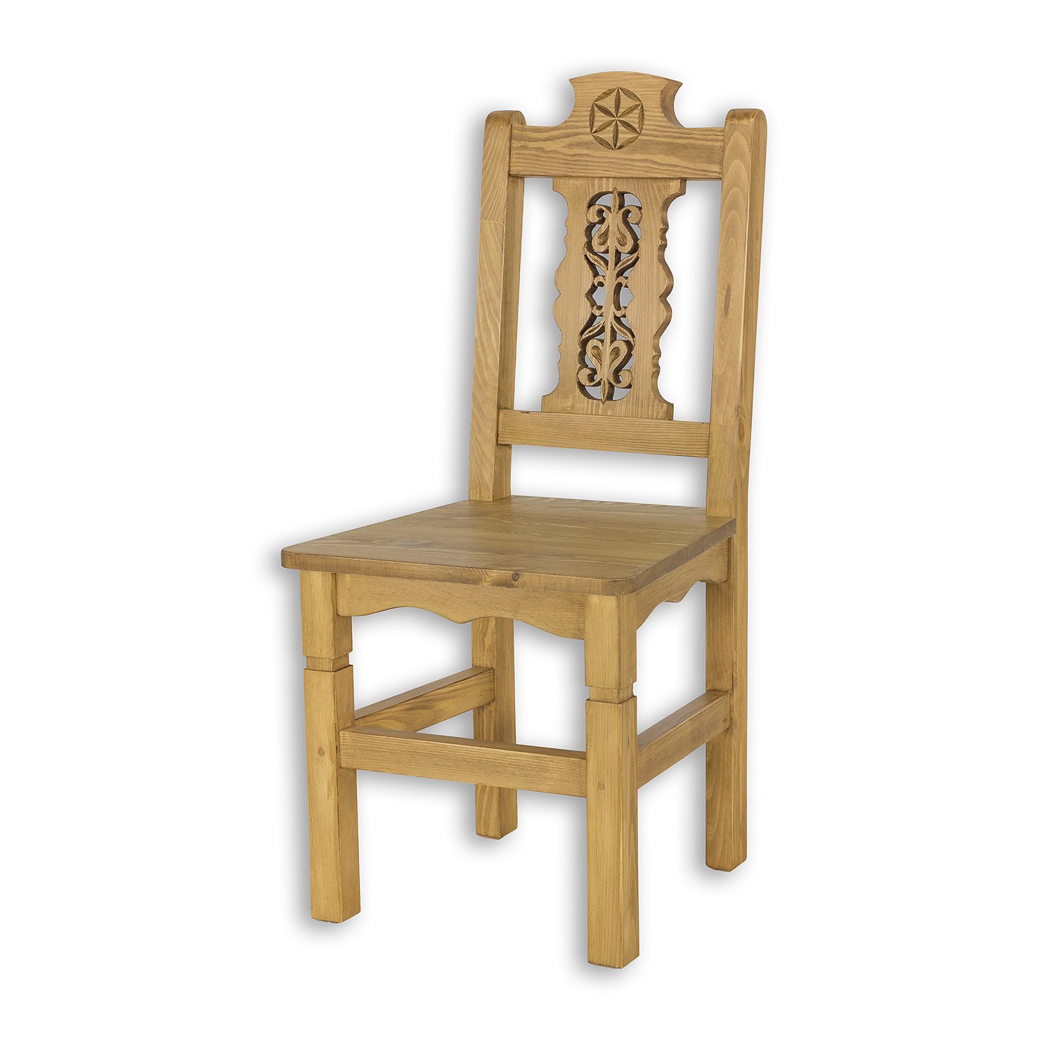 Pine chair KT711, pine white wax - Image 2