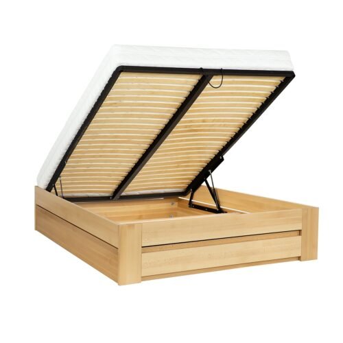 BOX beech bed LK187 BOX rustic beech