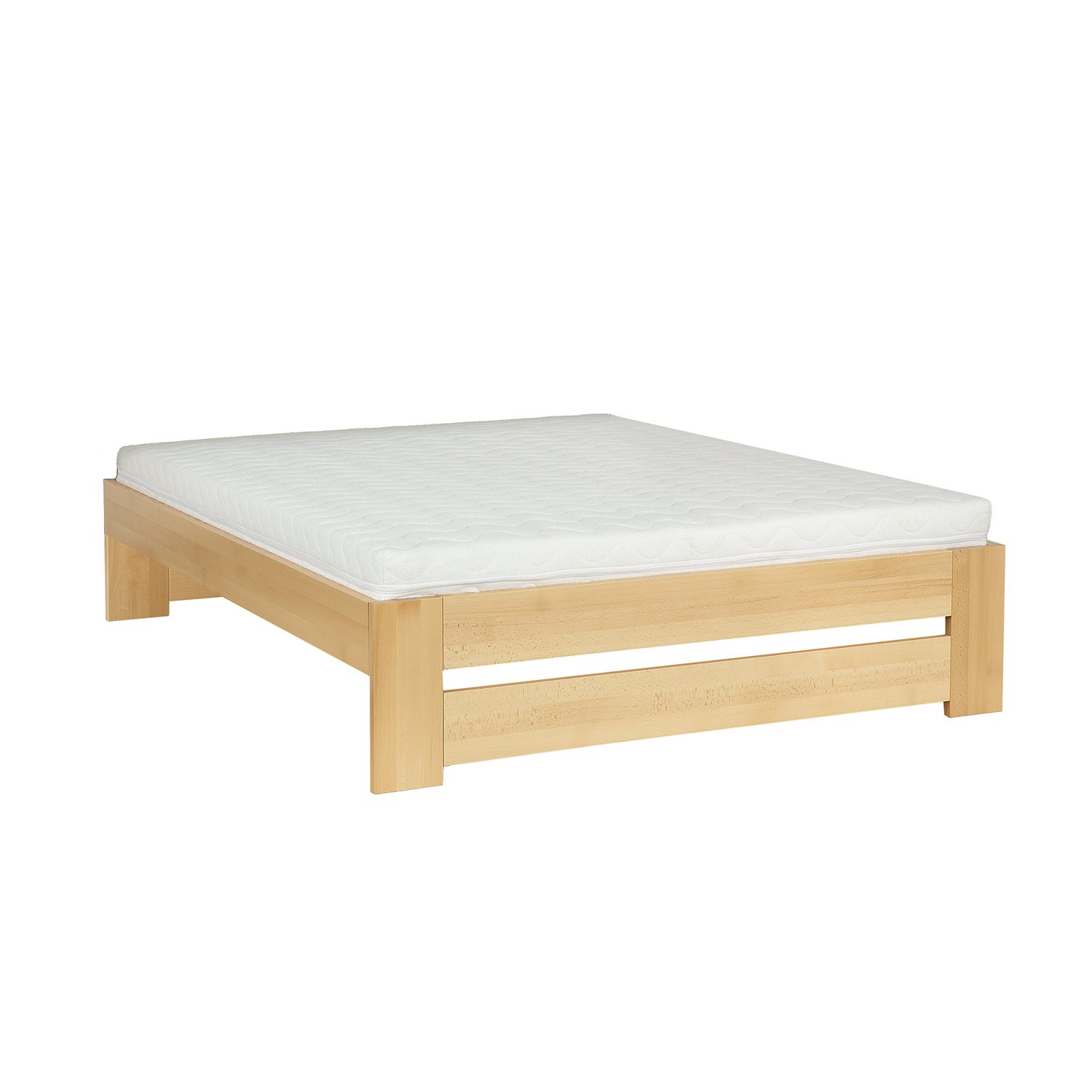 Beech bed LK187 natural beech