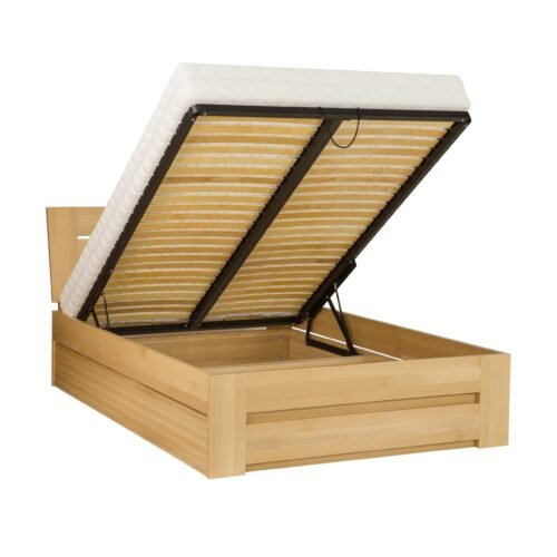 BOX beech bed LK192 BOX rustic beech