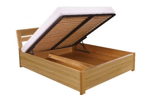 Beech BOX bed LK196 rustic style BOX