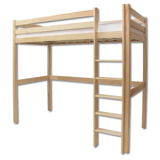 Pine bed LK135, untreated pine, unvarnished