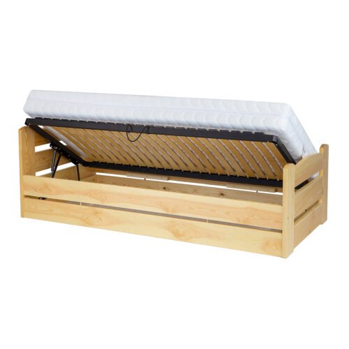 Pine bed LK144 BOX natural pine