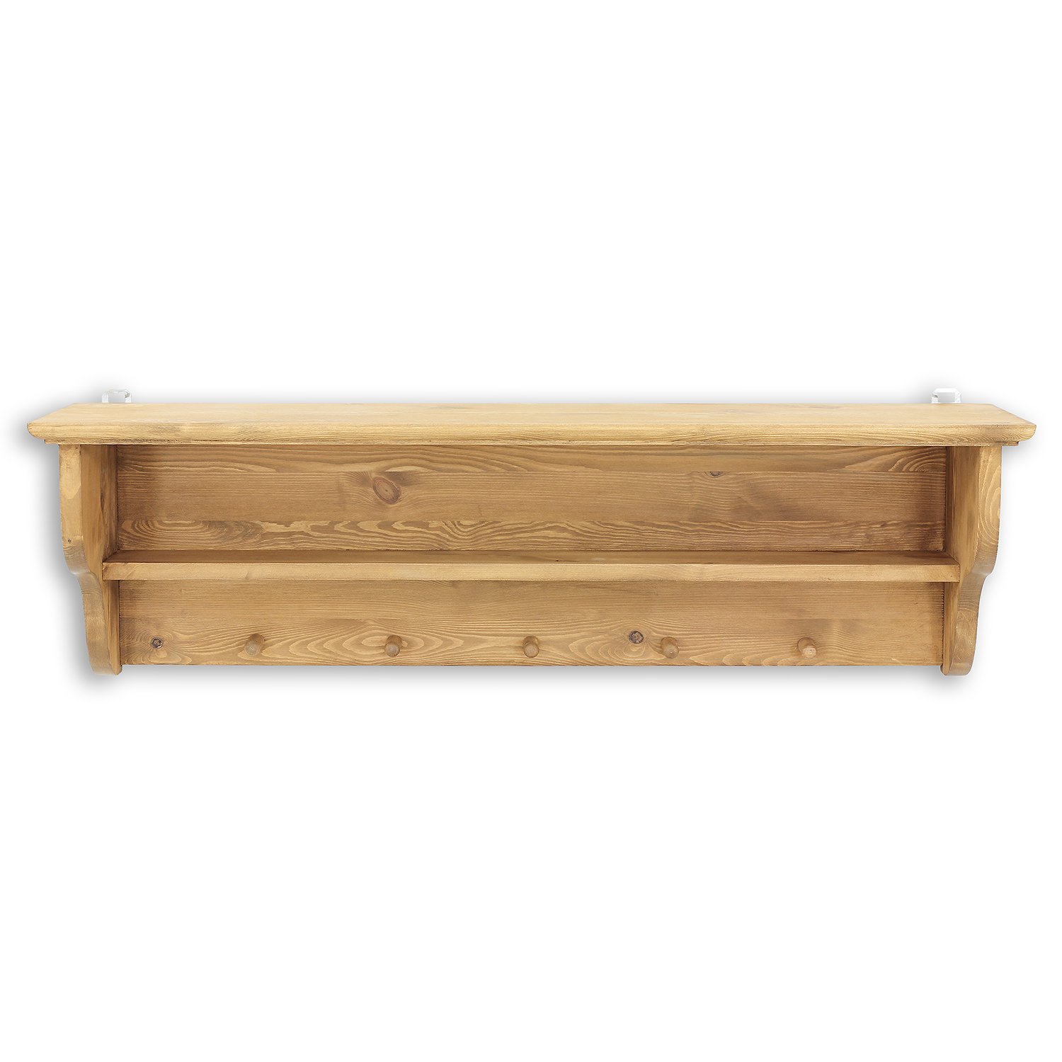 Pine shelf RUSTIKAL PK700, light wax pine - Image 2