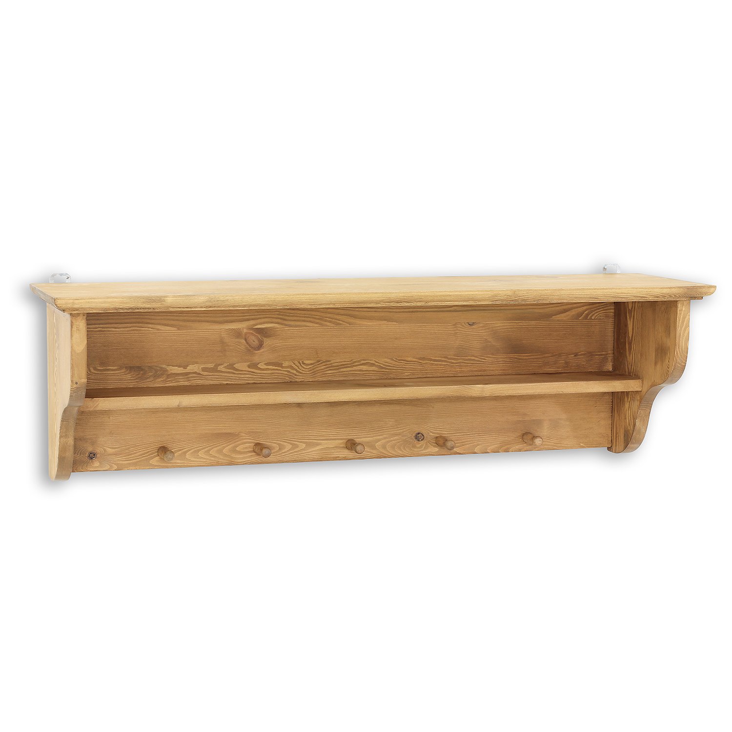Pine shelf RUSTIKAL PK700, light wax pine - Image 3