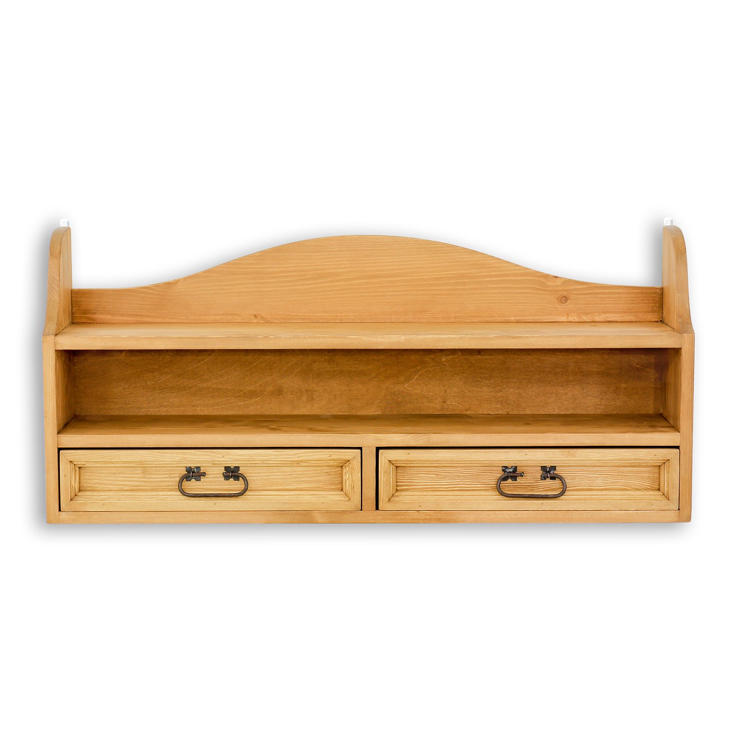 Pine shelf RUSTIKAL PK702, light wax pine - Image 2