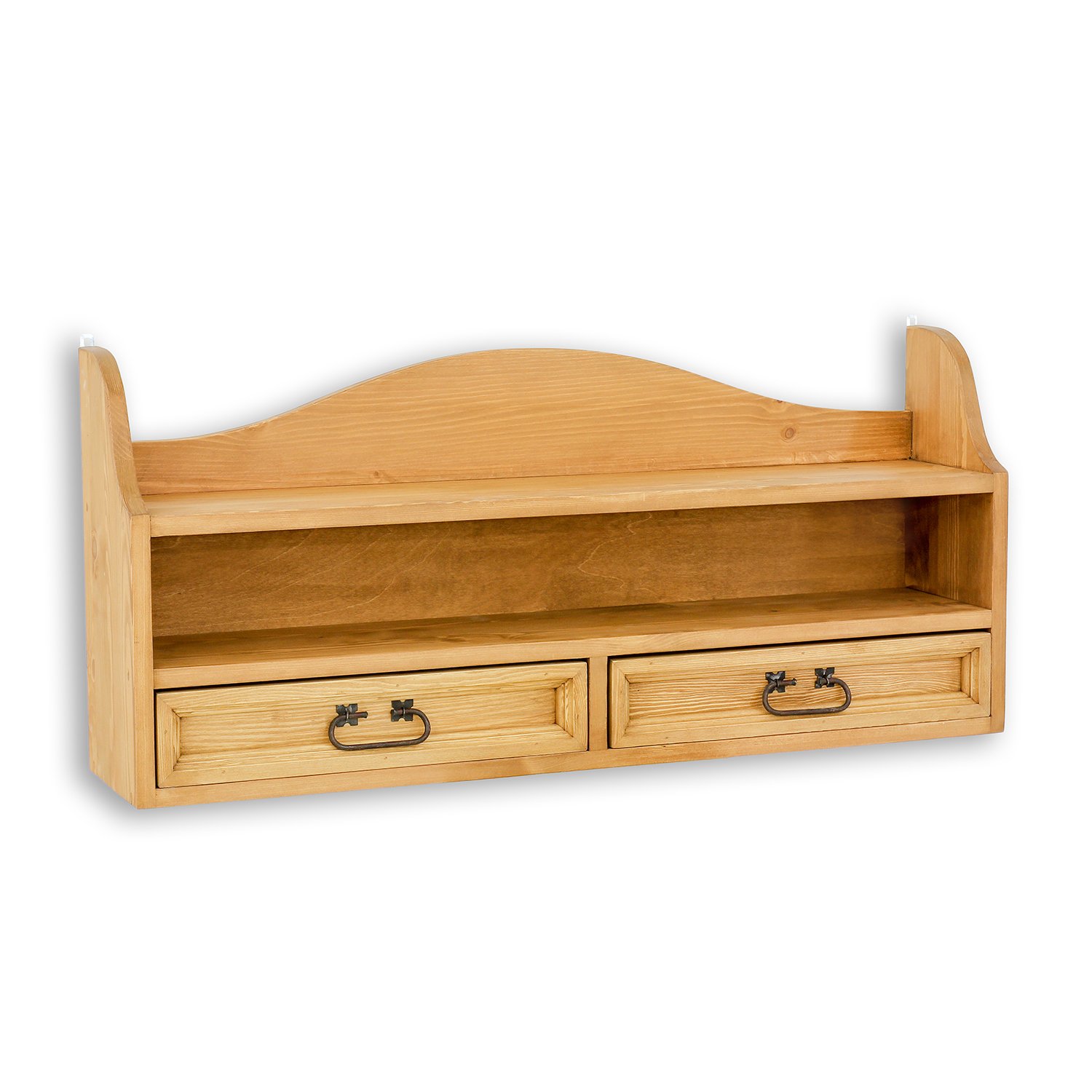 Pine shelf RUSTIKAL PK702, light wax pine - Image 3