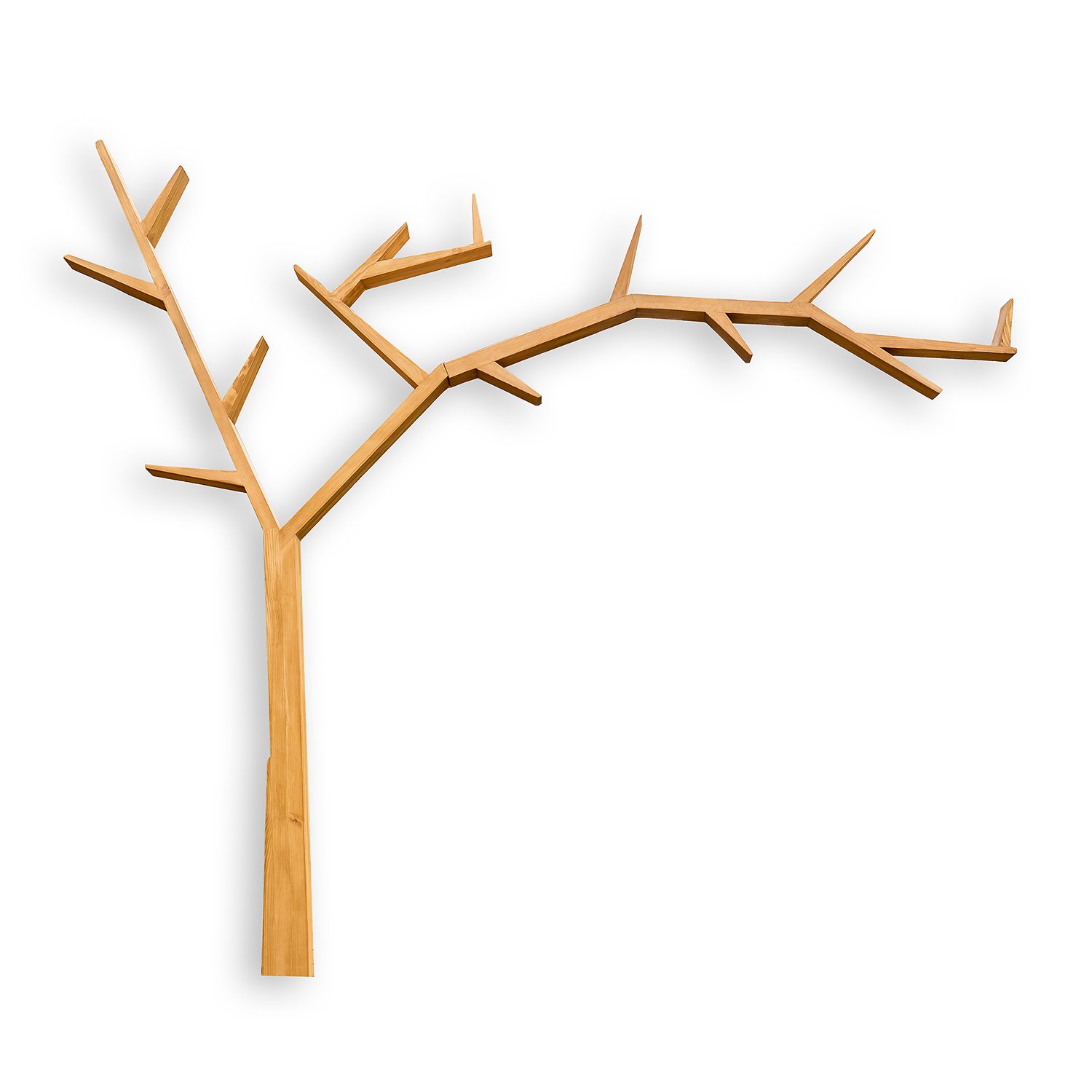Pine shelf RUSTIKAL PK704 RIGHT light wax pine