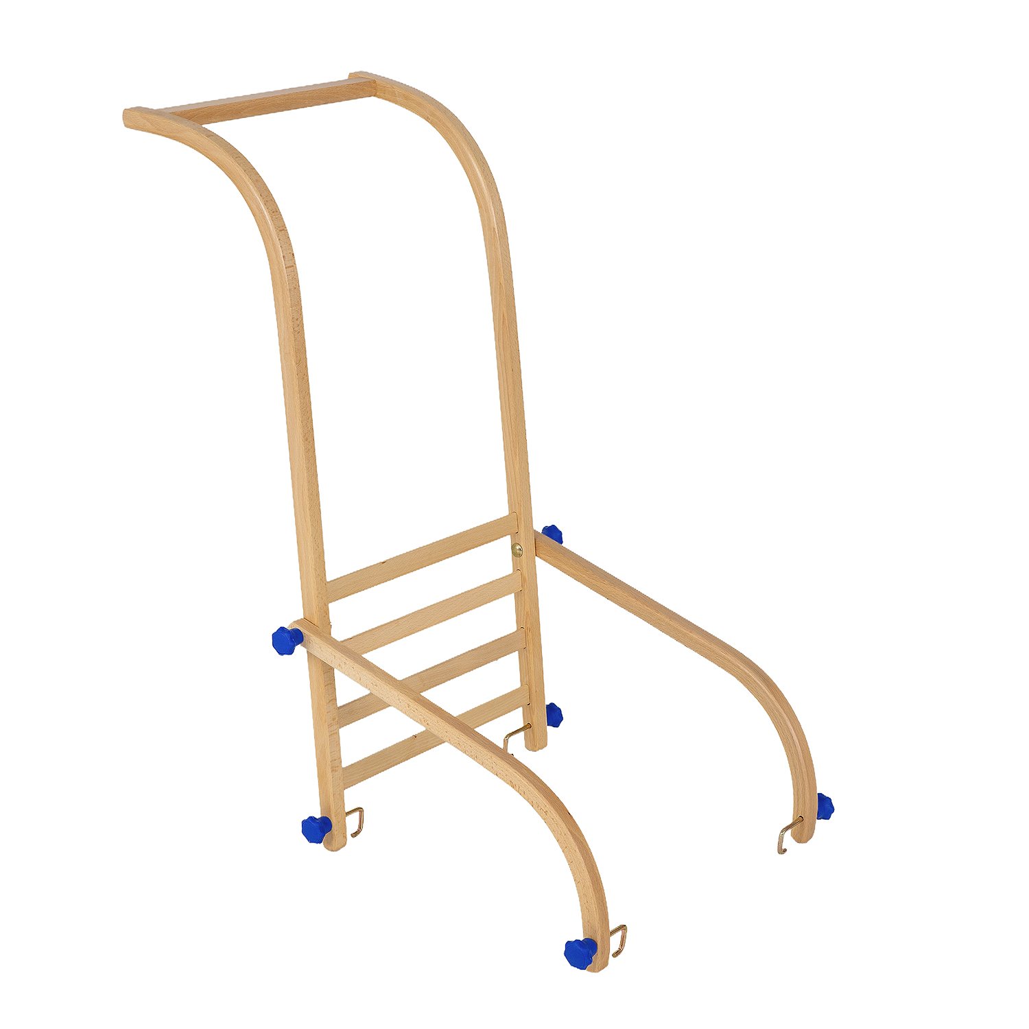 Sled pusher with backrest AD310 Blue natural beech