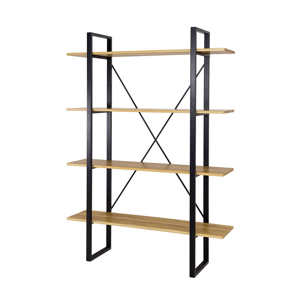 Metal and oak shelf METAL RG370 dark oak color
