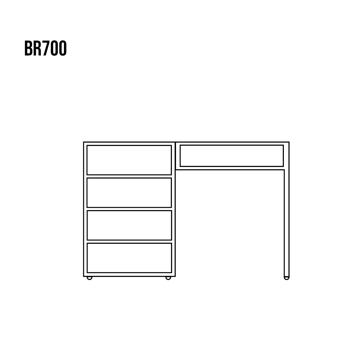 Pine desk RUSTIKAL BR700 antique white pine - Image 5