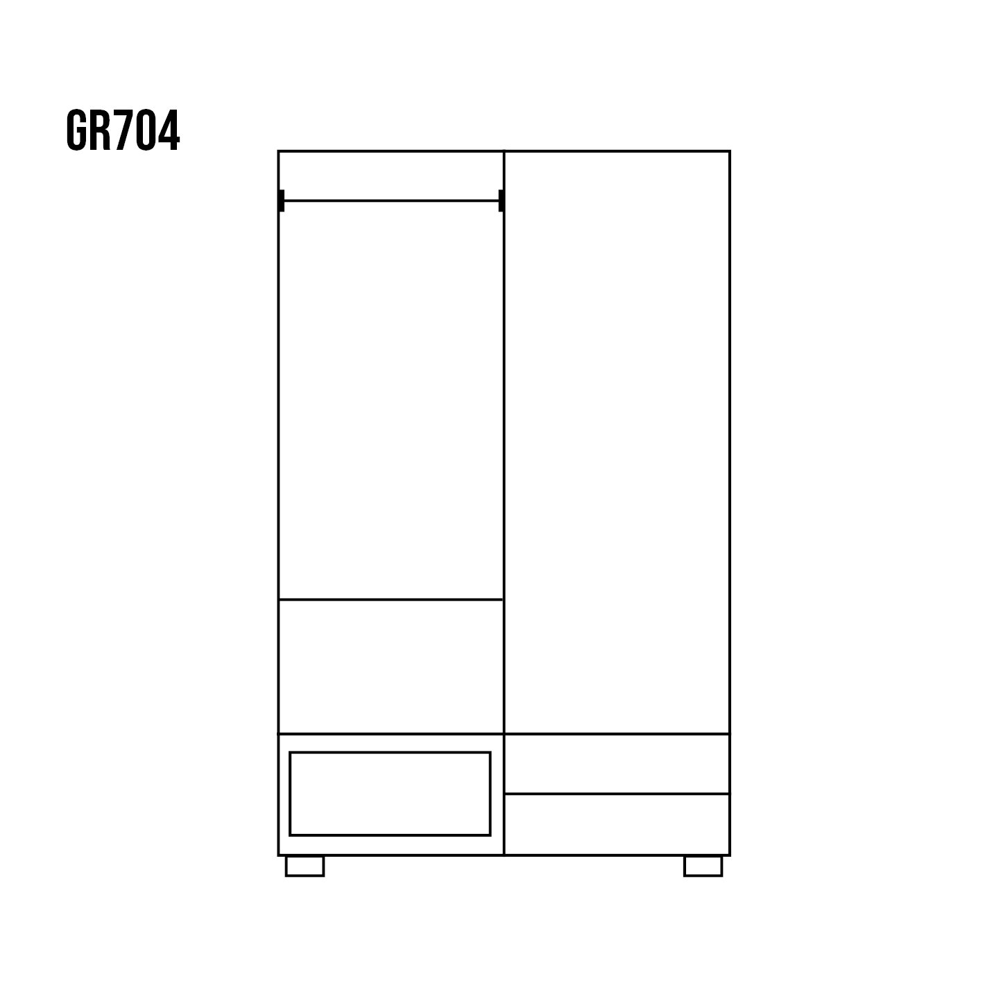 Pine wardrobe RUSTIKAL GR704 pine colorless wax - Image 3