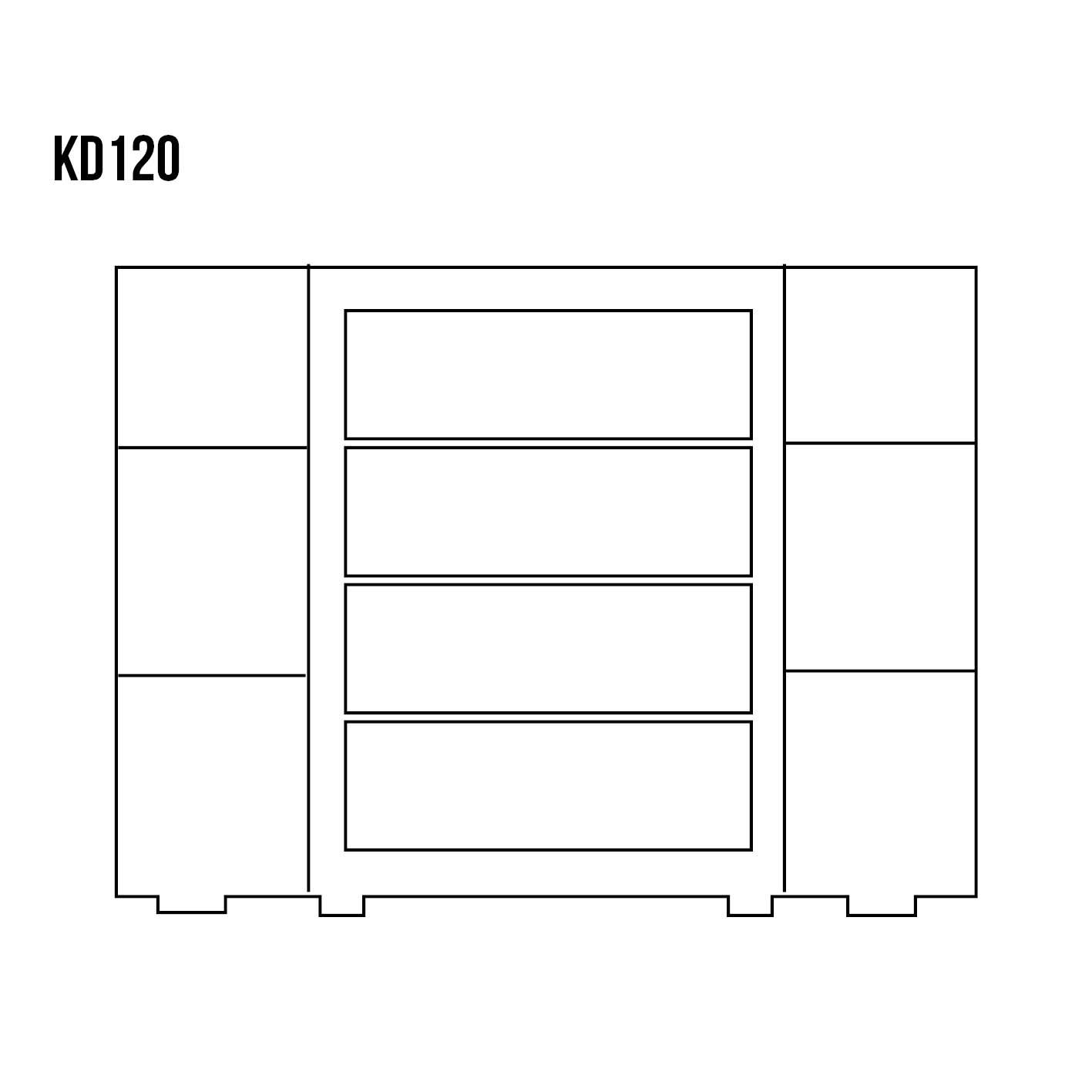 CORSICA KD120 pine chest of drawers, pine and alder - Image 2