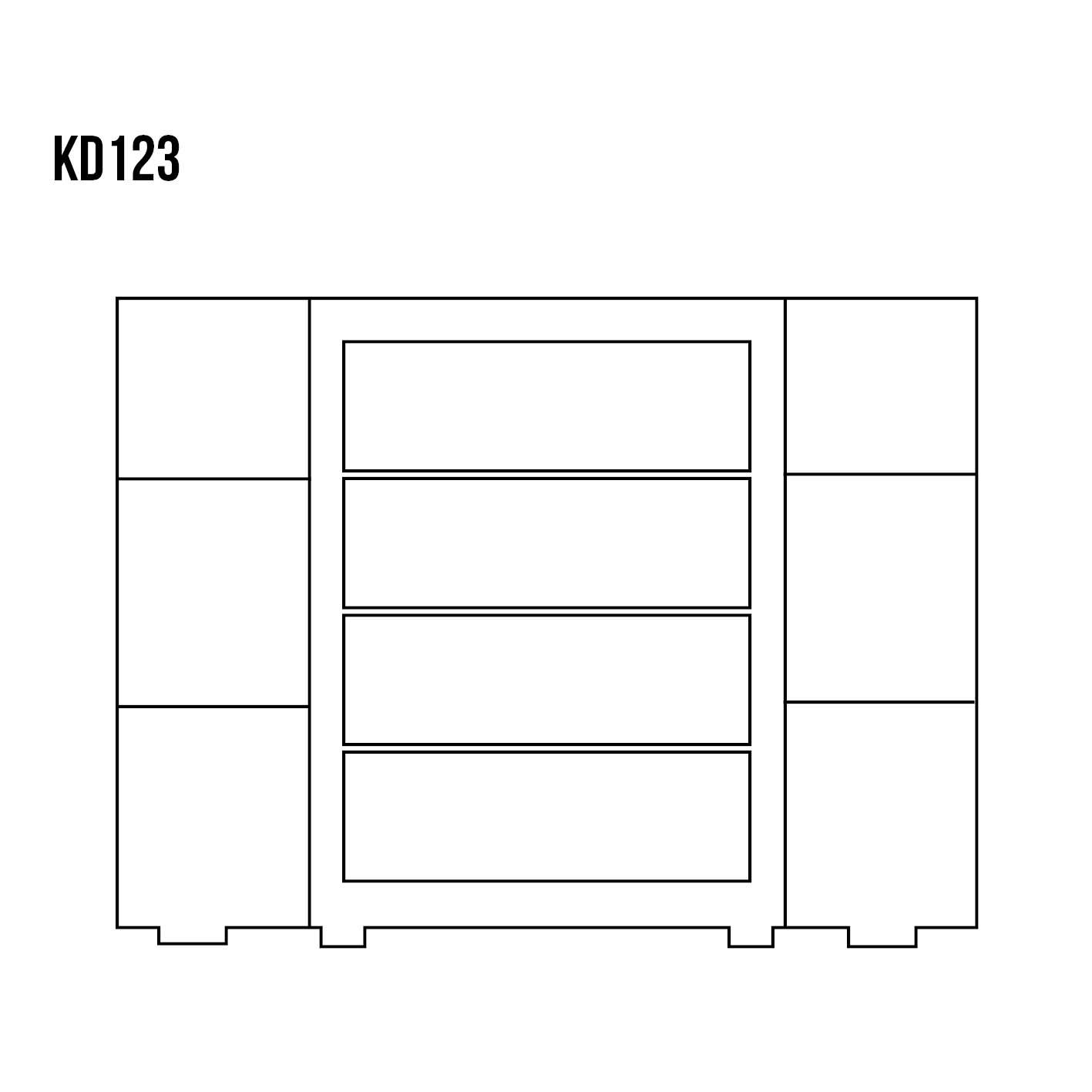 CORSICA KD123 pine chest of drawers, pine and alder - Image 2