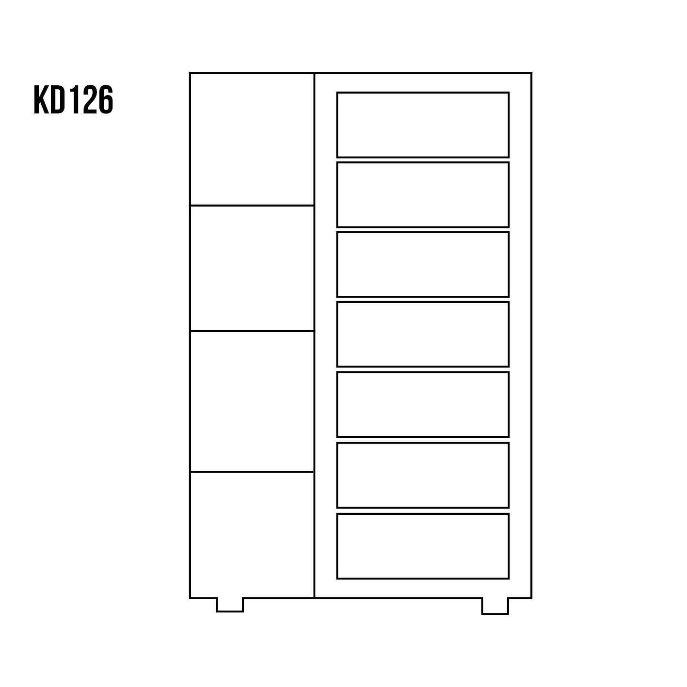 CORSICA KD126 pine chest of drawers, pine and alder - Image 2