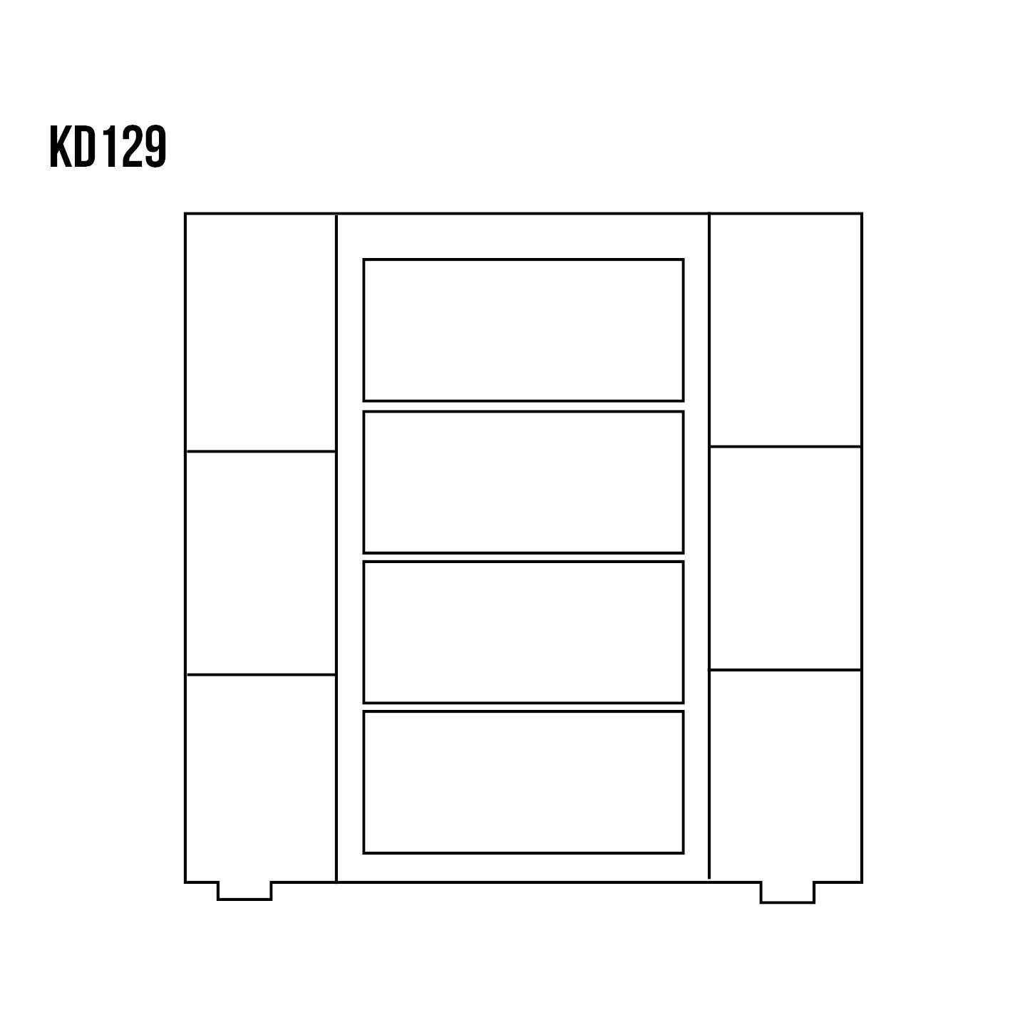 CORSICA KD129 pine chest of drawers, pine and alder - Image 2