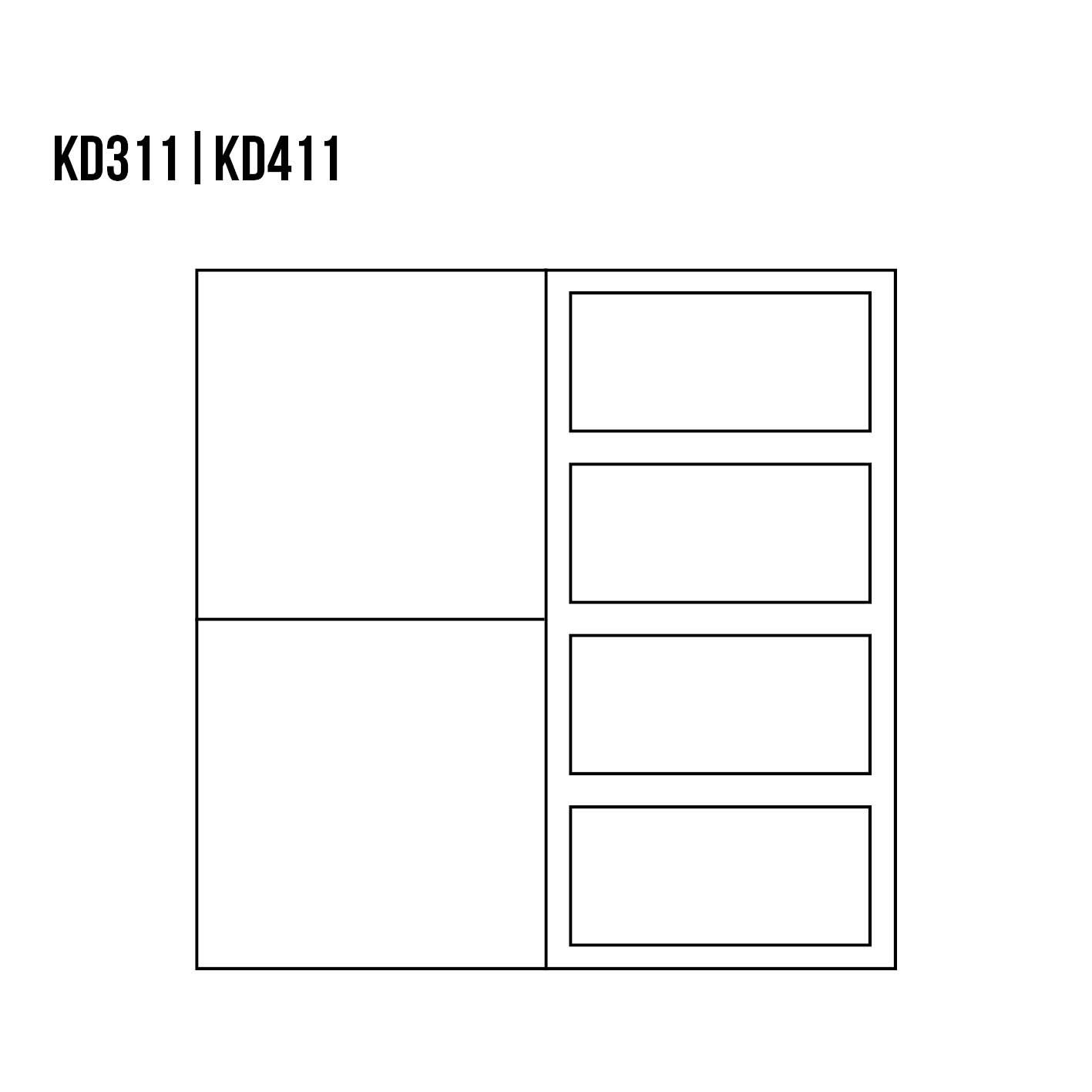 VIP KD411 beech chest of drawers, moka beech - Image 2