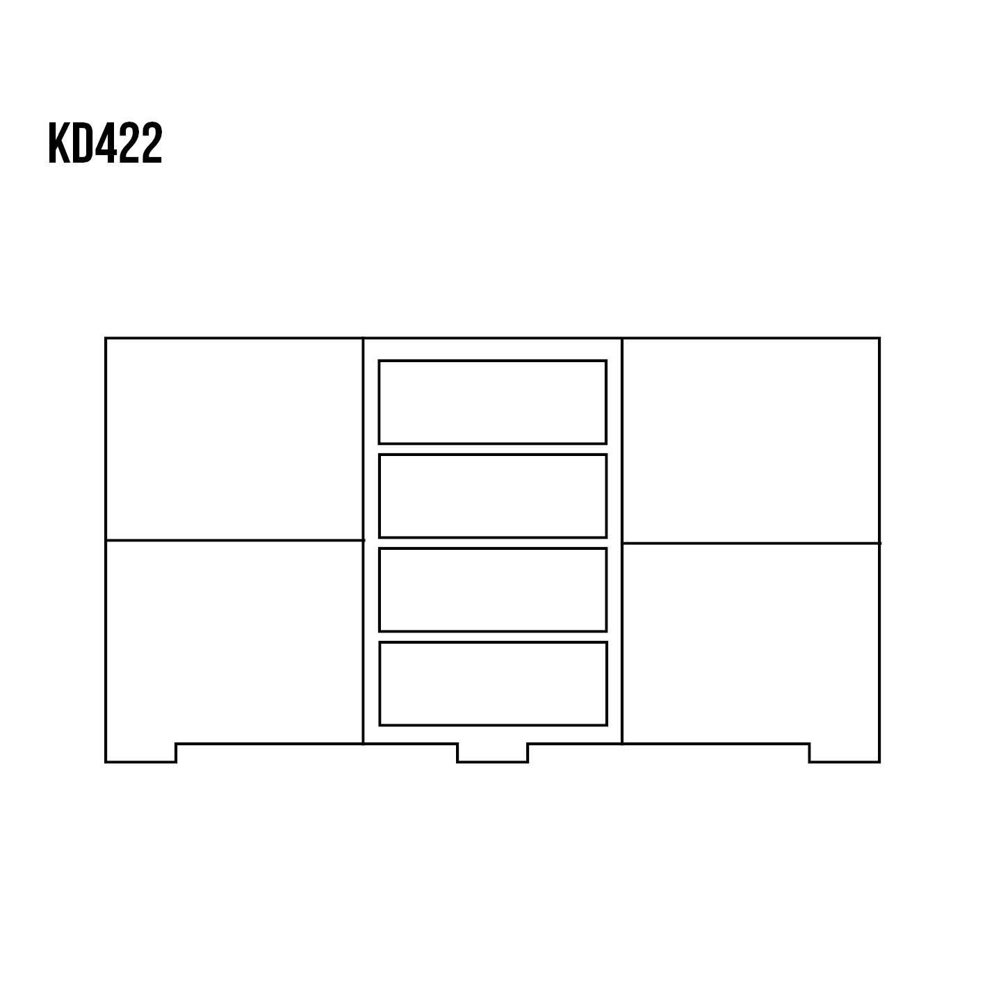 The beech chest of drawers MODERN KD422 is made of beech wood - Image 7