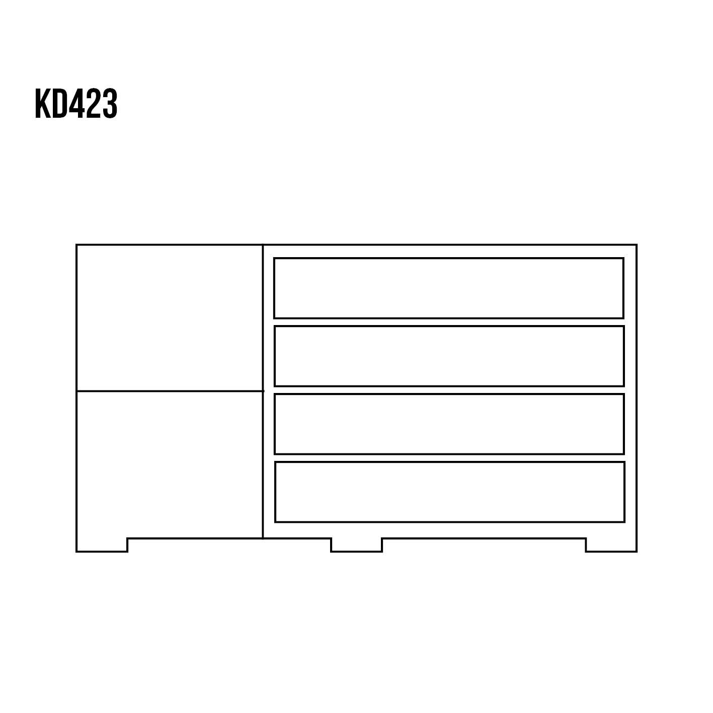 The beech chest of drawers MODERN KD423 is made of beech wood - Image 7