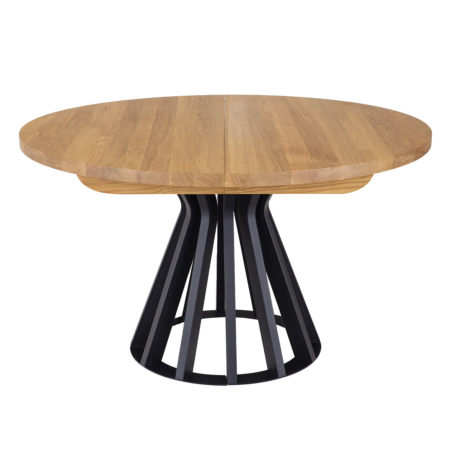 Metal and oak table ST316 cocoa oak - Image 2