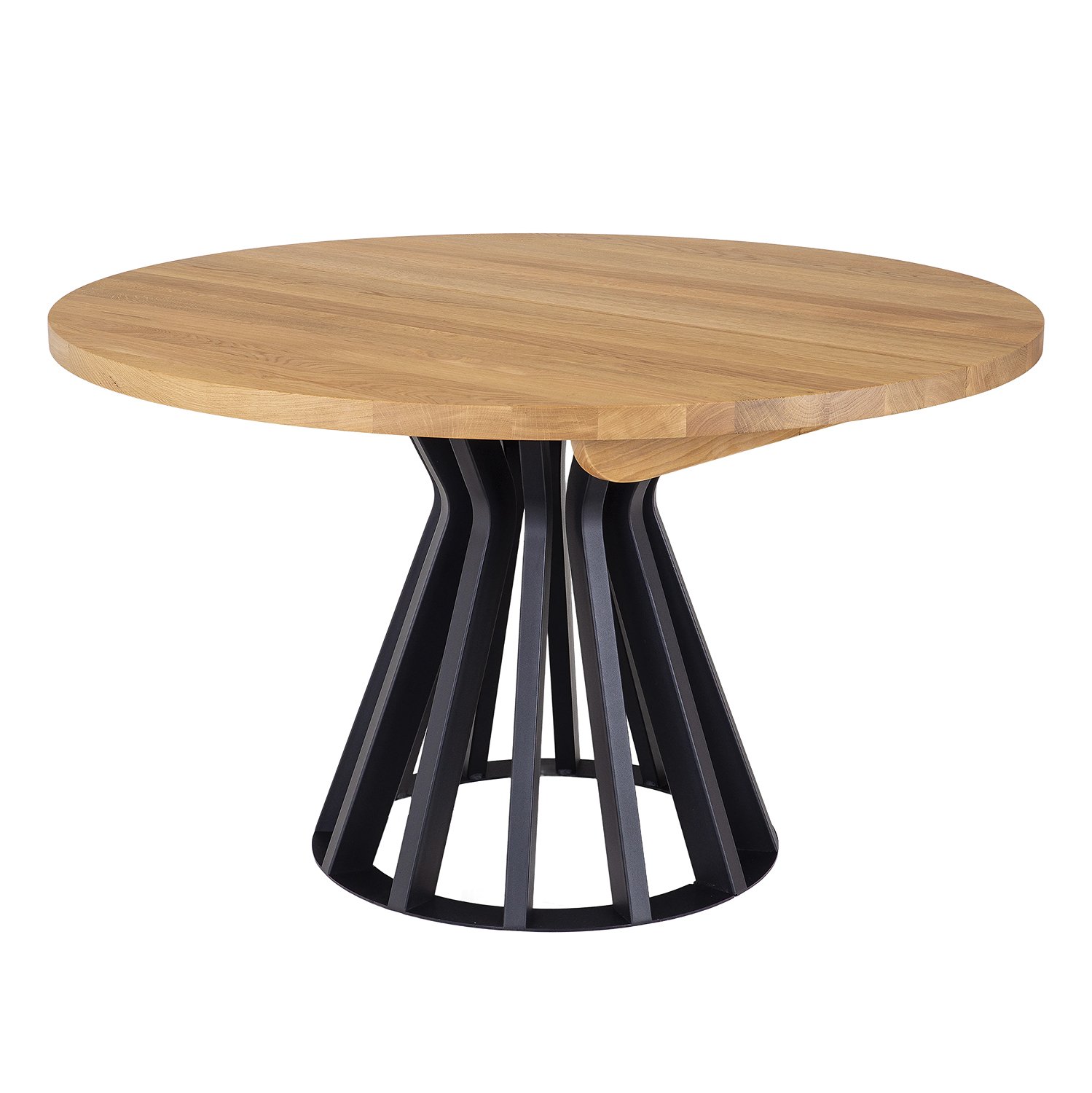 Metal and oak table ST316 cocoa oak - Image 3